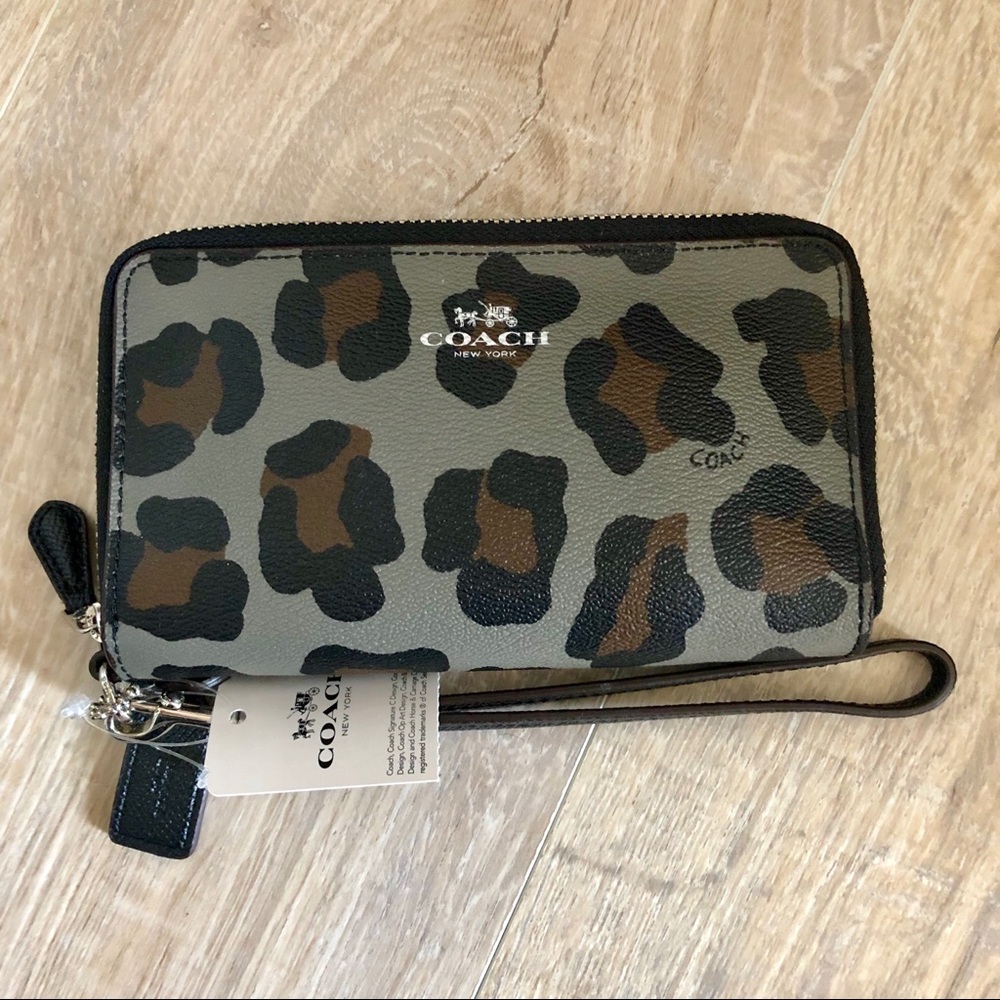 Coach Grey Leopard Wallet